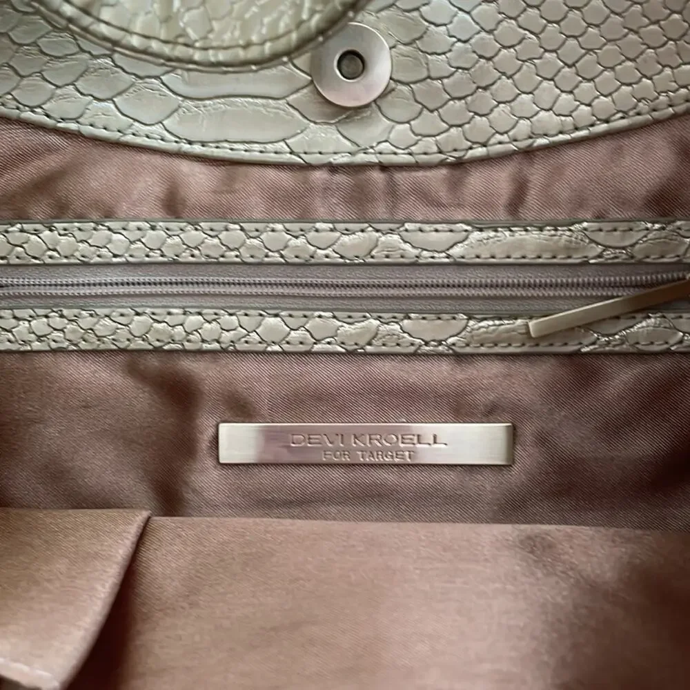 Devi Kroell for Target Hobo Handbag in Gold‎ Faux Snakeskin Metallic Ltd Edtn